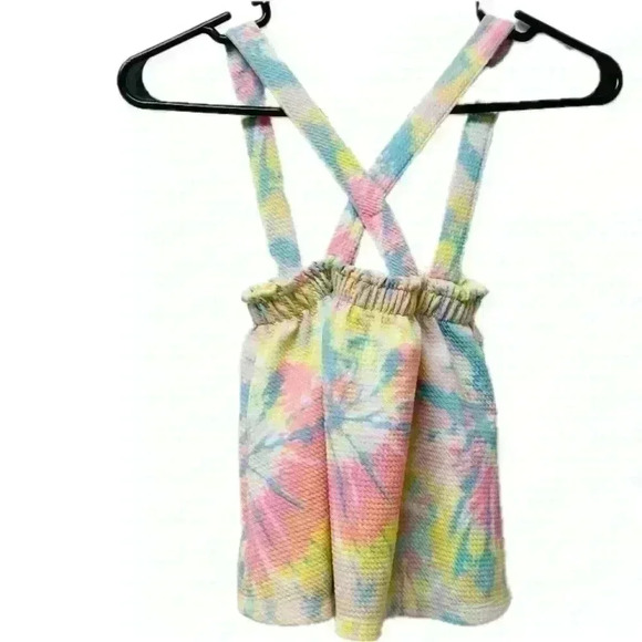 Nikoelodeon Pink Fong Baby Girl 3T Tie Dye Overalls - Picture 2 of 12